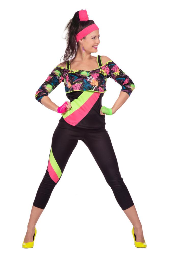 1980`s Aerobic Fitness Damekostyme