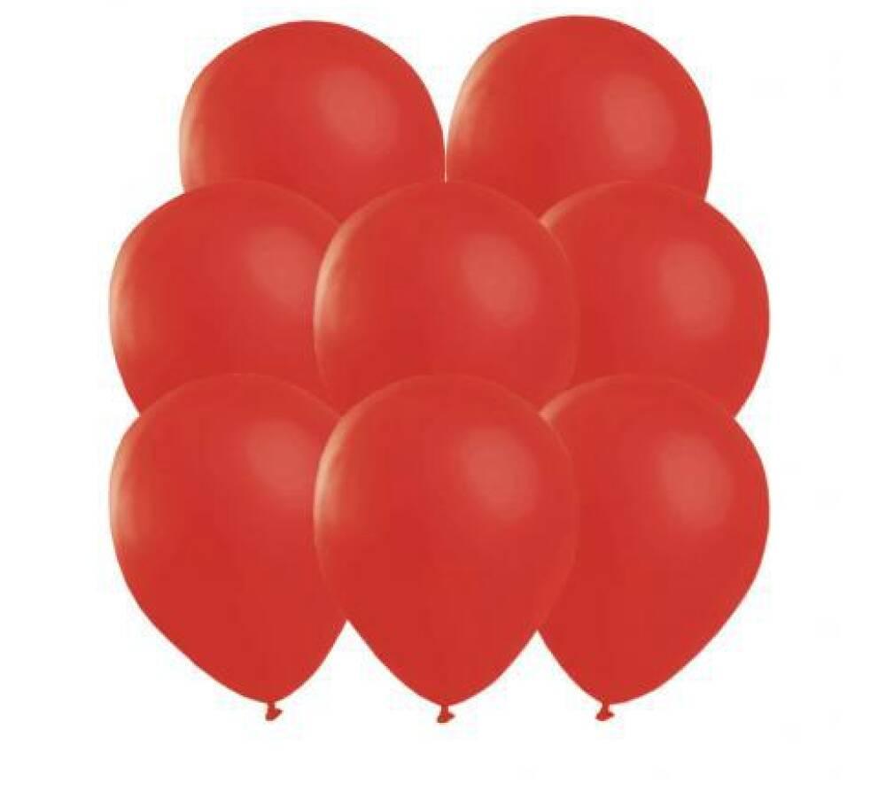Ballonger RØDE ensfarget 25 stk