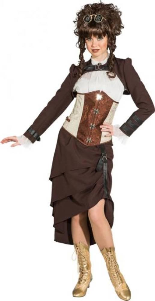 Steampunk Layered Skirt Brown