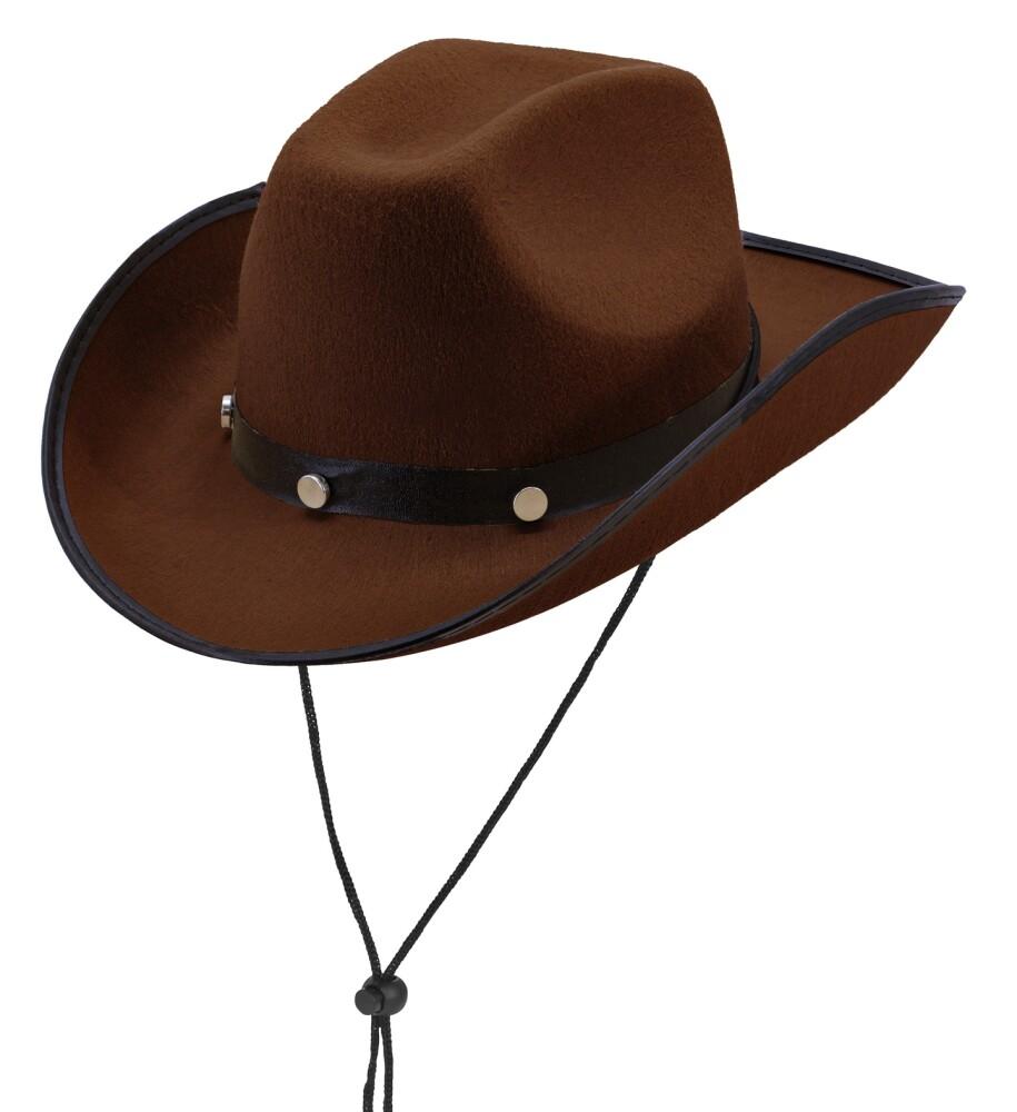Cowboyhatt Studded - Brun
