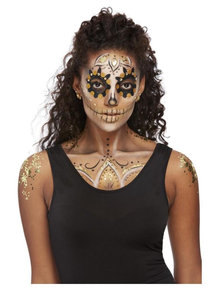 Gold Day of the Dead Sminkesett
