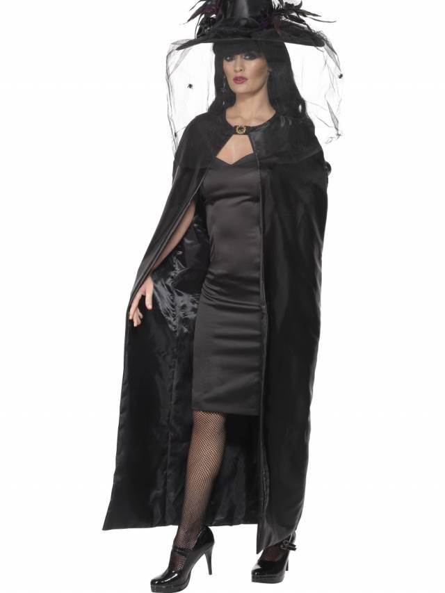 Deluxe Witch Cape Svart