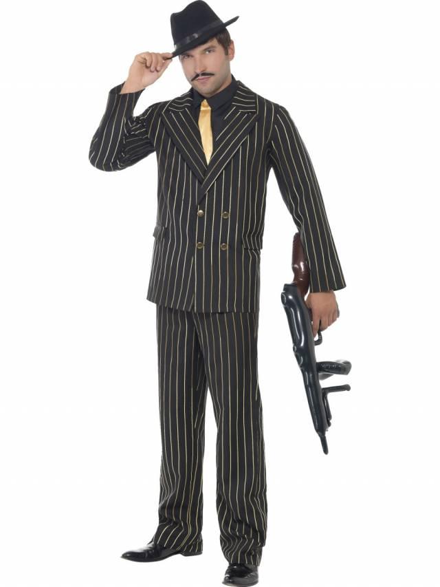 Gold Pinstripe Gangsterdress