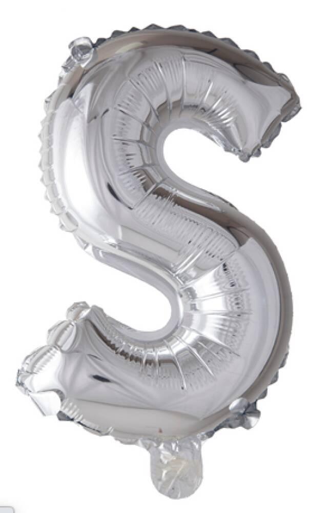 Bokstavballong Sølv Folie ca 41cm S