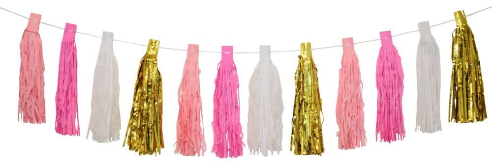 Girland Tassel Rosa & Gull