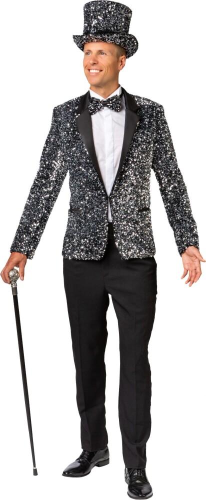 Paljettblazer Sølv Herre Deluxe