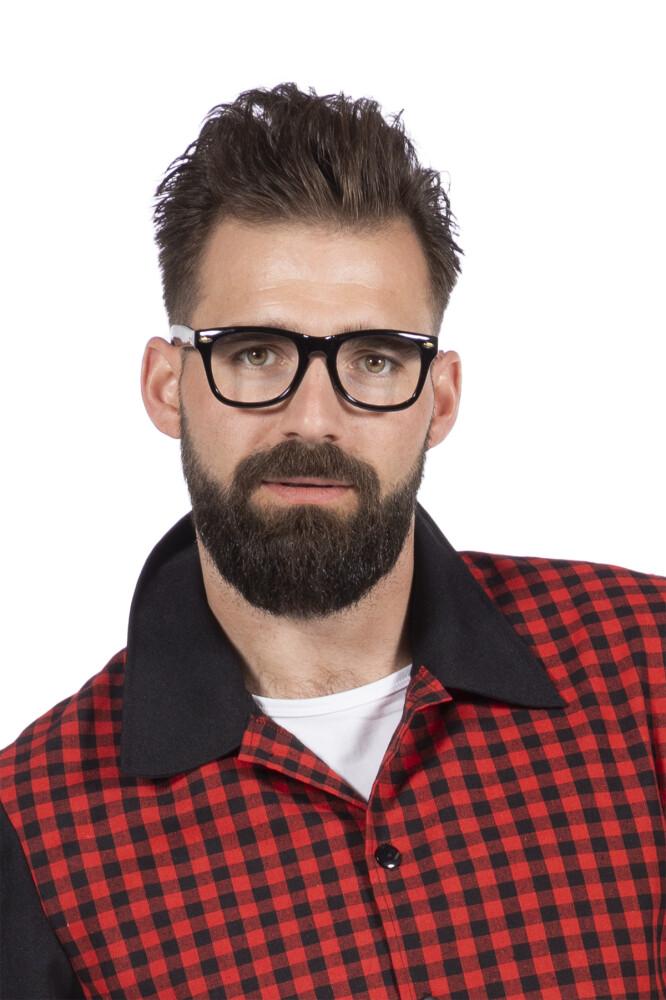 Rockabilly Wayfarer Briller Klart Glass