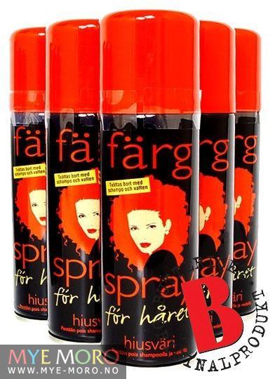 Hårspray - Hår og Hudfarge Rød