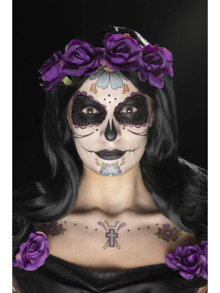Day of the dead Face Tattoo Transfer Kit