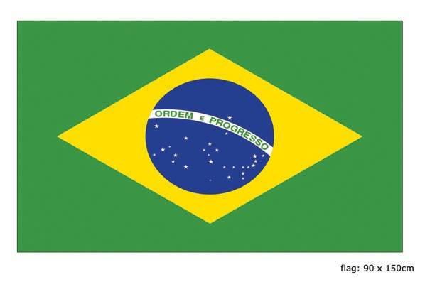 Flagg BRASIL Stort Stoff