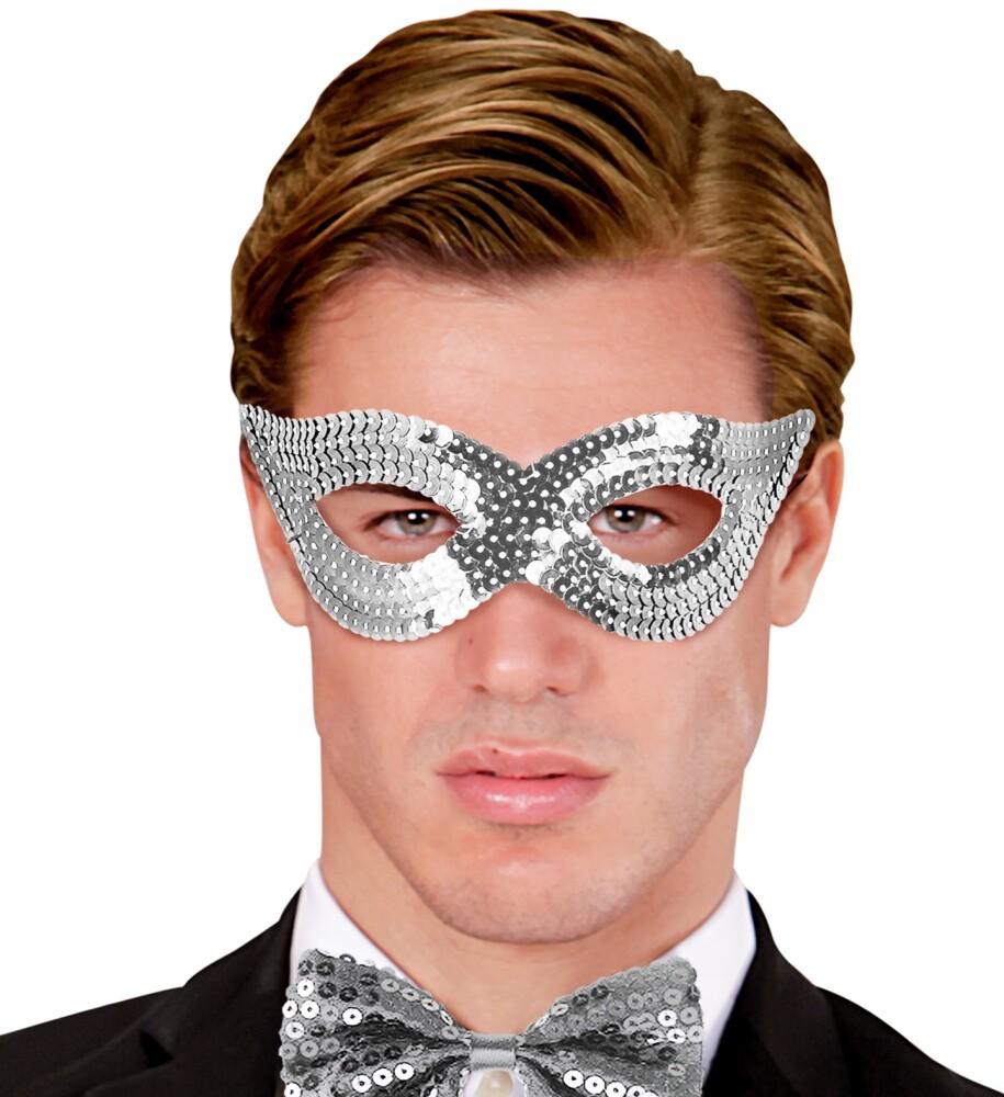 SILVER SEQUIN EYEMASK - UNISEX