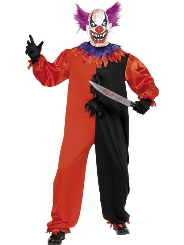 BoBo The Scary Clown herrekostyme m/ maske