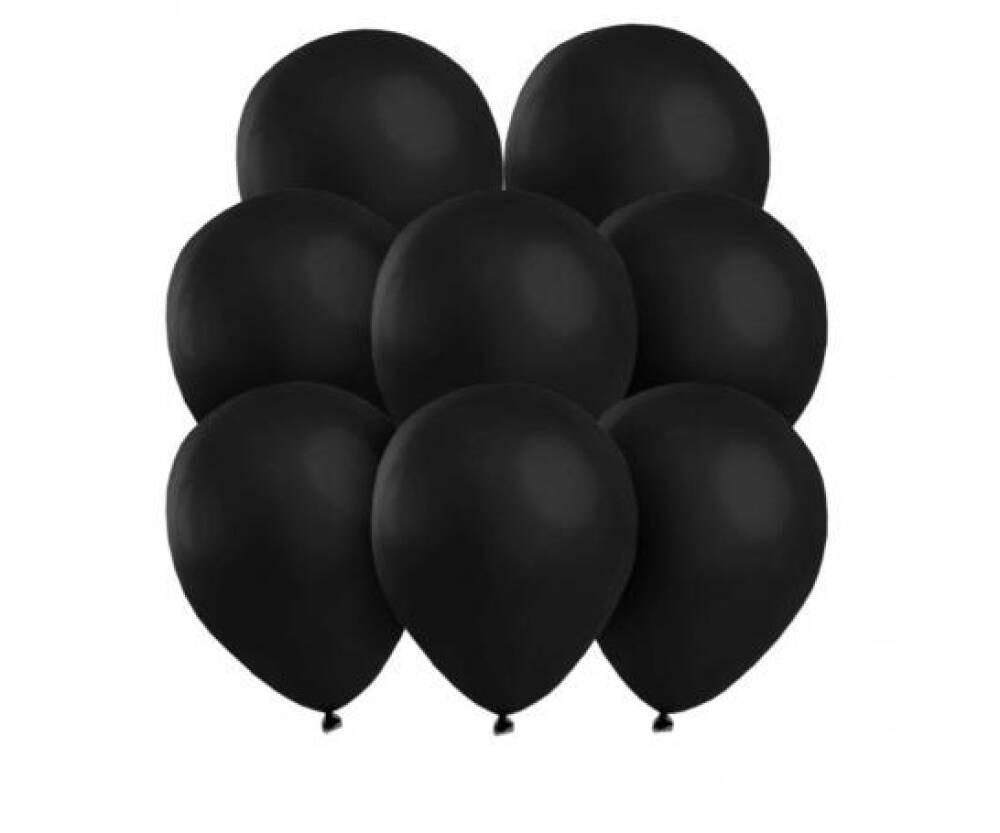 Ballonger Svarte Ensfarget 25 st i pakken