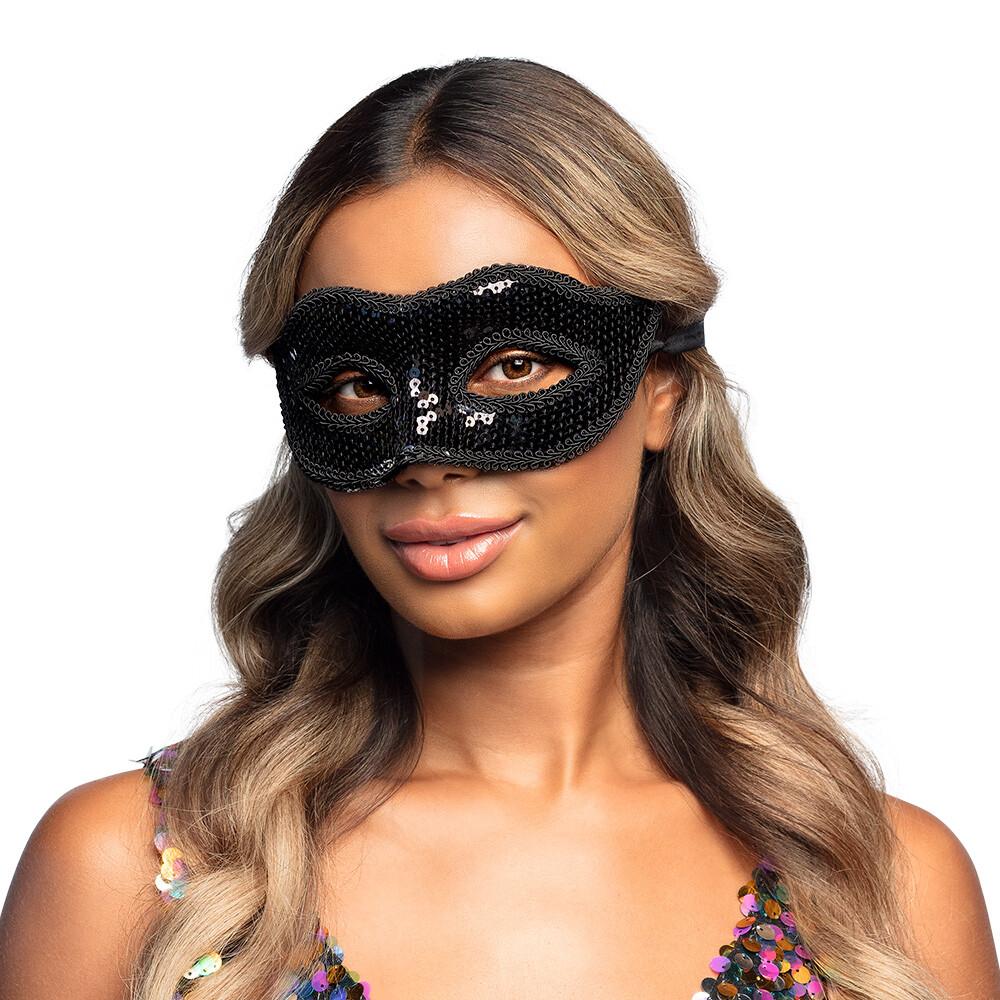 Venice Maske Svart Paljett