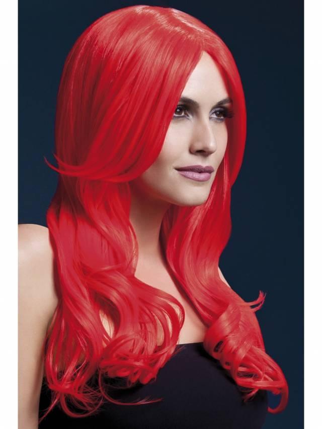 Fever Deluxe Parykk Khloe Neon Red