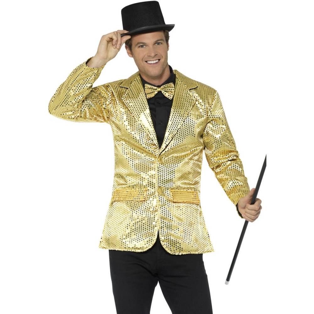Paljettjakke Gull Blazer Nice Price
