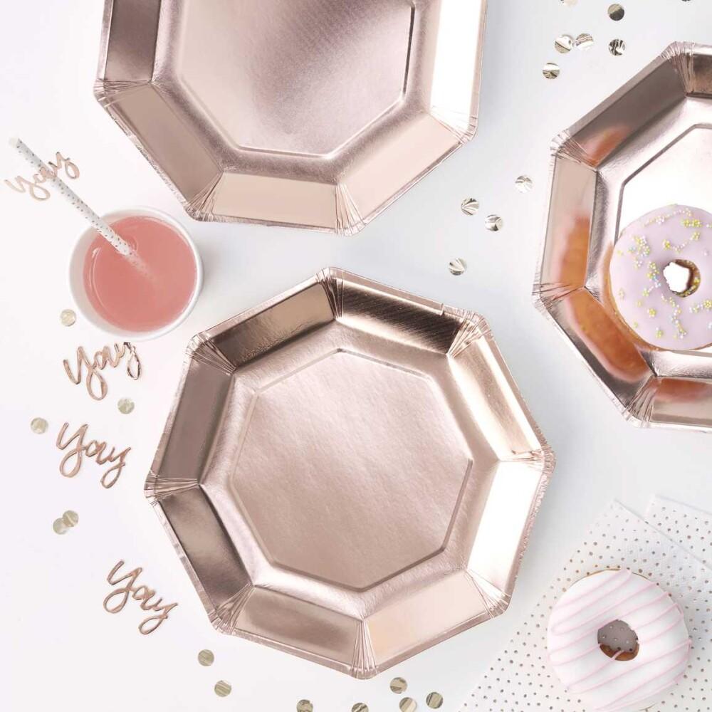 Rose Gold Paper Plates