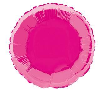 Folieballong Rund Hot Pink