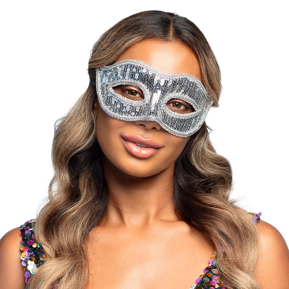 Venice Maske Sølv Paljett