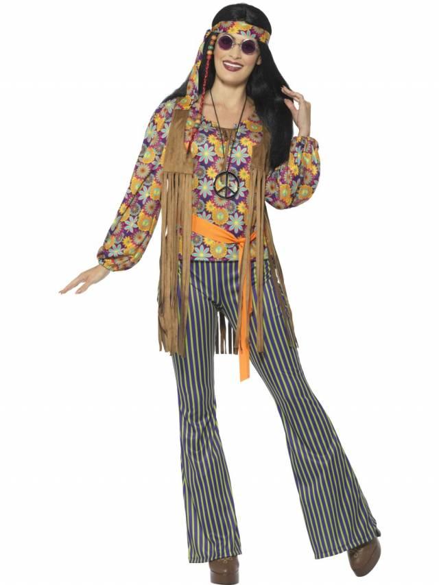 1960`s Hippie Singer Kostyme Dame