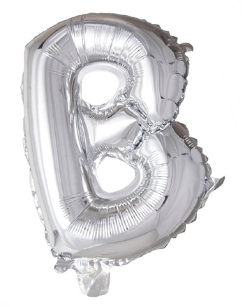Bokstavballong Sølv Folie ca 41cm B