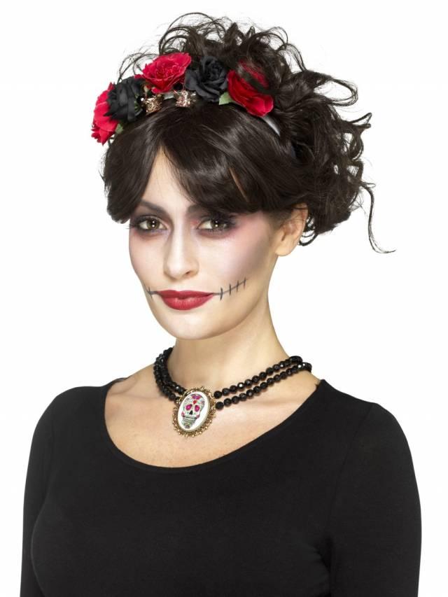 Beaded Choker Day of the Dead