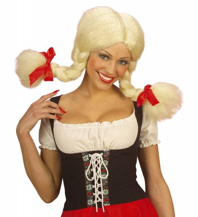 Heidi Parykk Blond Bøyelige Fletter