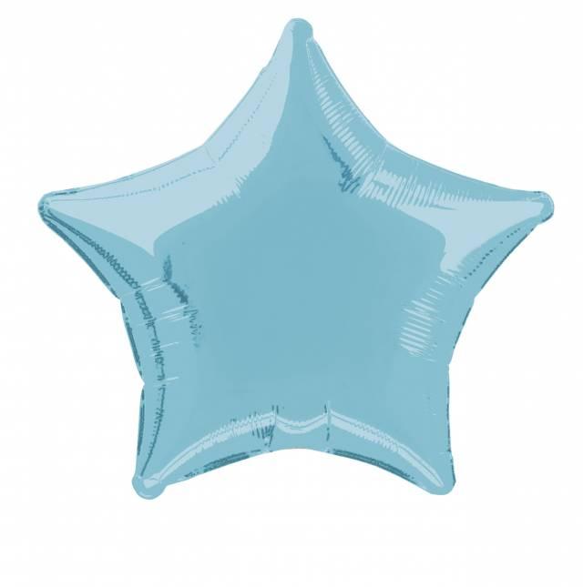Folieballong Stjerne Ice Blue