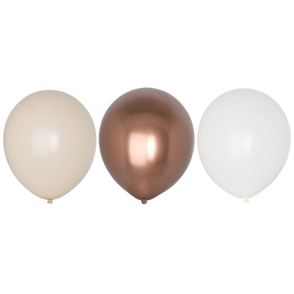 Ballonger Brun Mix 6 stk