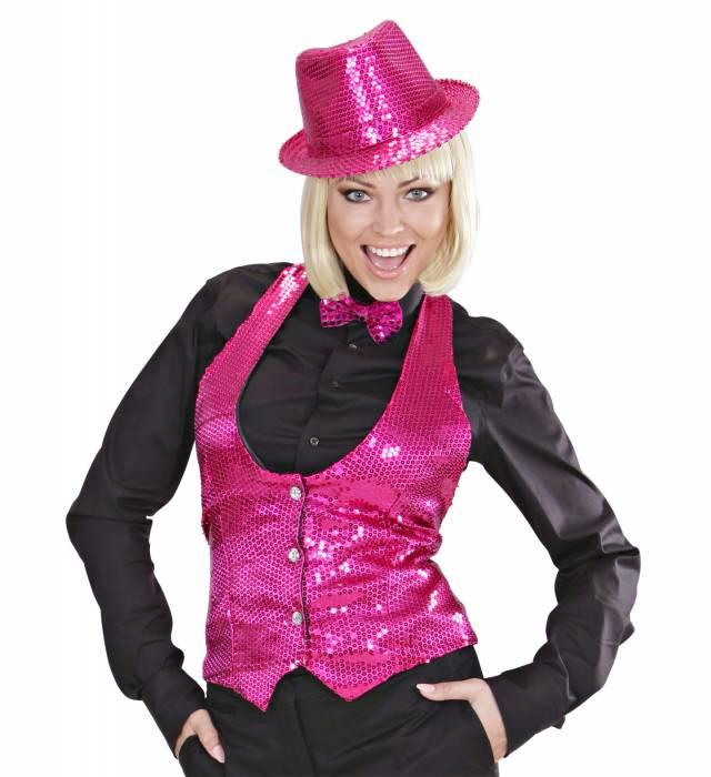Rosa Paljett Vest Dame
