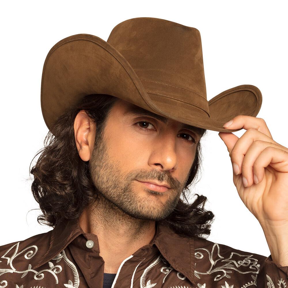 Cowboyhatt Wyoming Brown - Leatherlook Deluxe