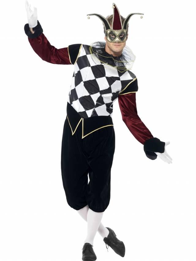 Gotisk Venetiansk Jester Harlequin Herre