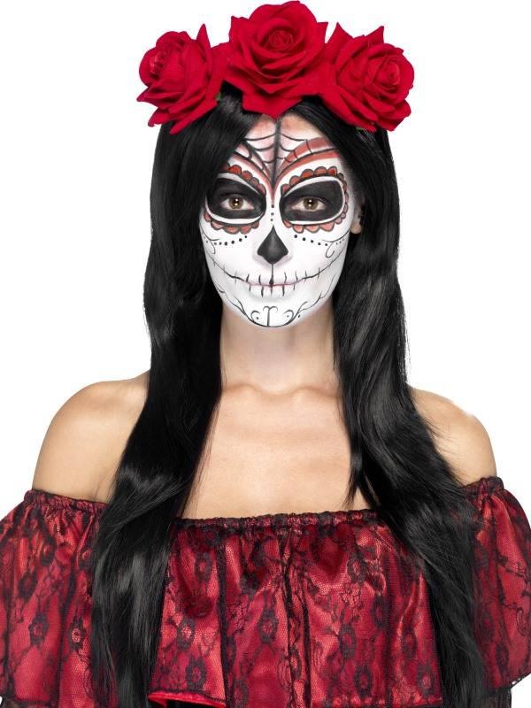 Day of the Dead Blomsterbånd Rød