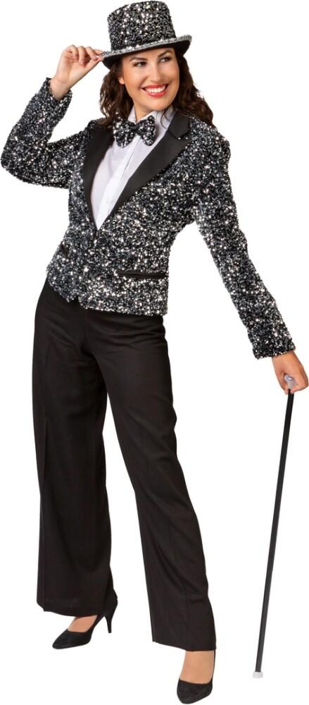 Paljettblazer Sølv Dame Deluxe