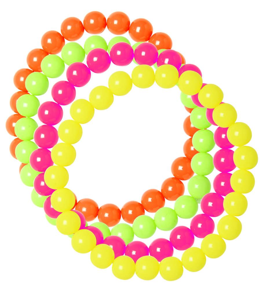 Neon perlearmbånd runde perler