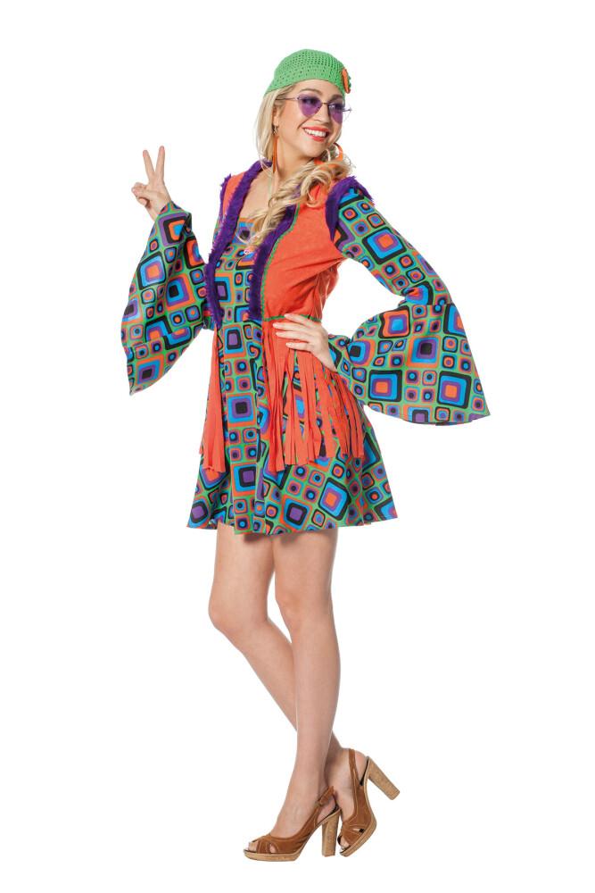 Hippie Orange & Square Patterns Dame Deluxe