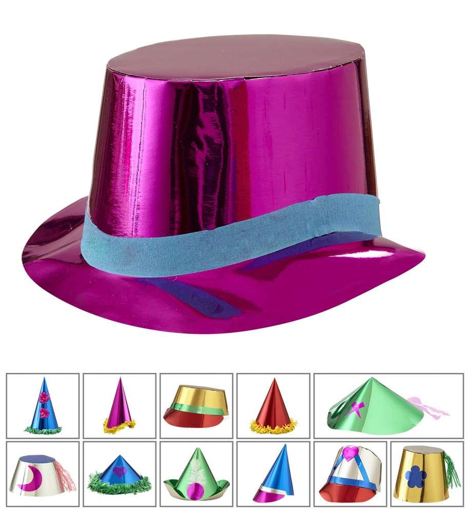 Partyhatter Papp Metallic Deluxe