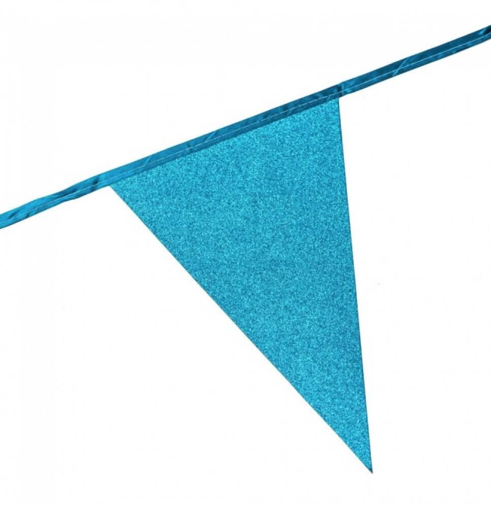 Flaggbanner Glitter Blue Deluxe 6m