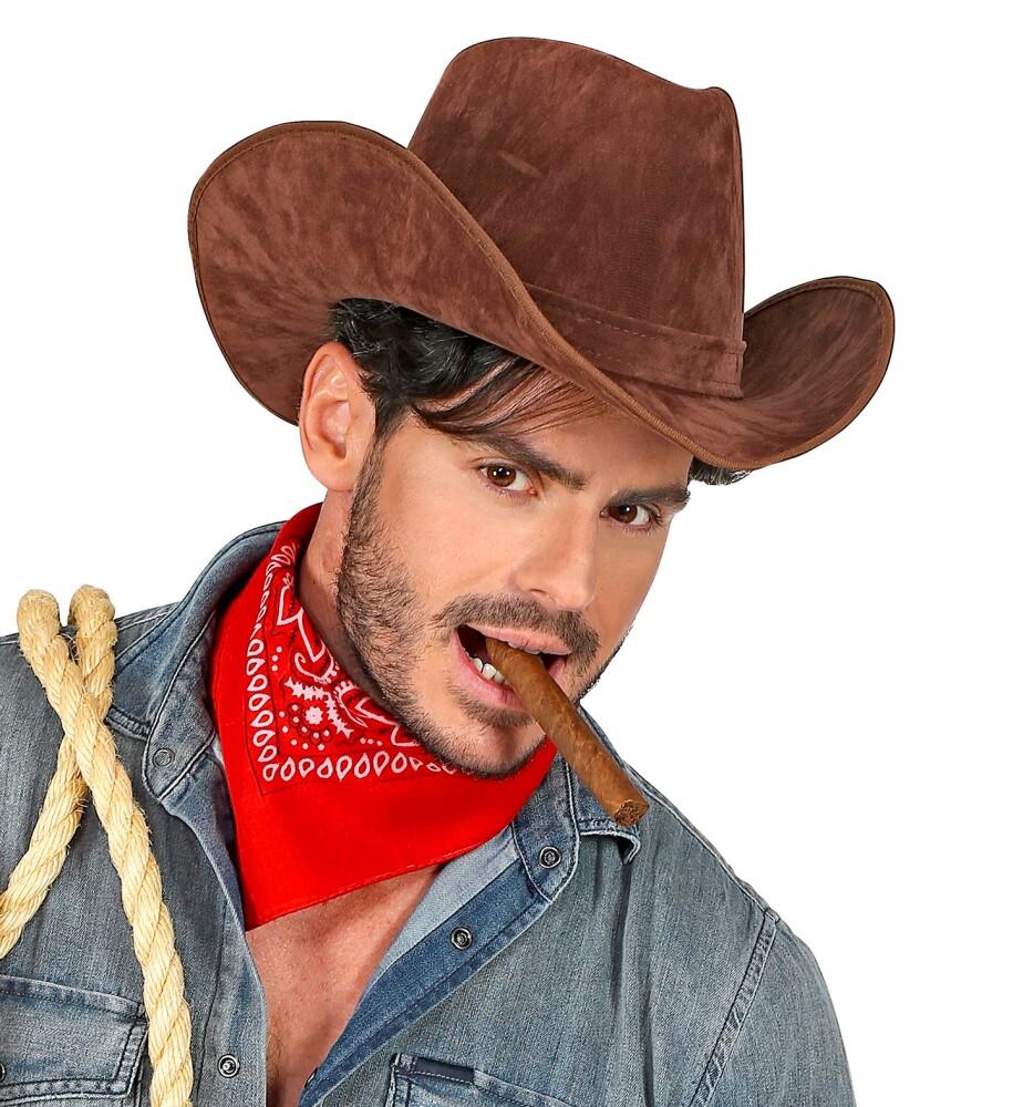 Cowboyhatt Skinnimitert Brun Deluxe