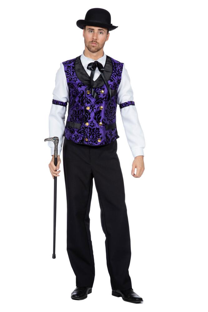 1920`s Gambler / Cowboy Vest Purple