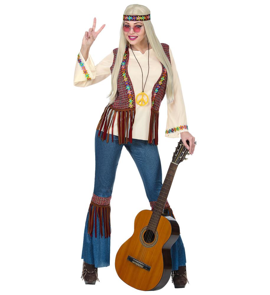 Hippiekostyme dame bukse og topp deluxe
