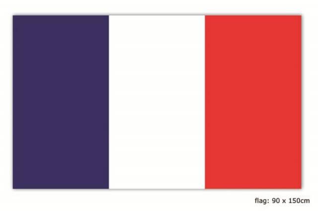Fransk Flagg Stoff Stort 90*150cm