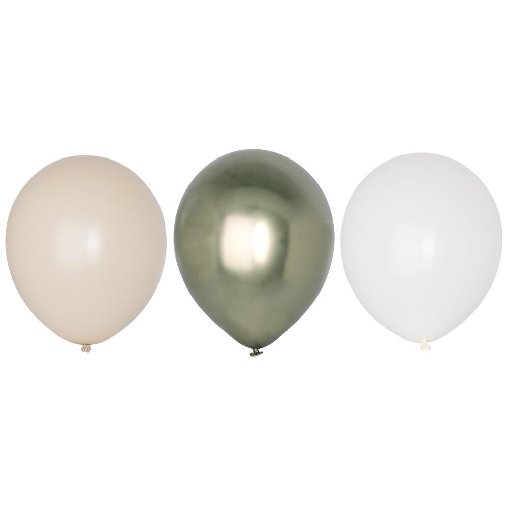 Ballonger Grønn Mix 6 stk