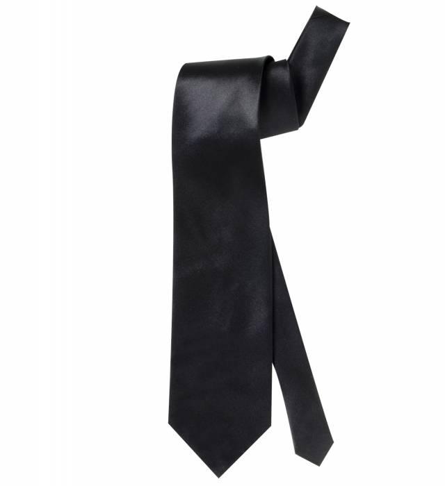 Svart Slips Satin Klassisk Elegant