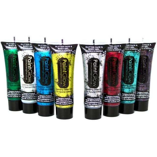 Glitter Face & Body Gel Blue 10ml