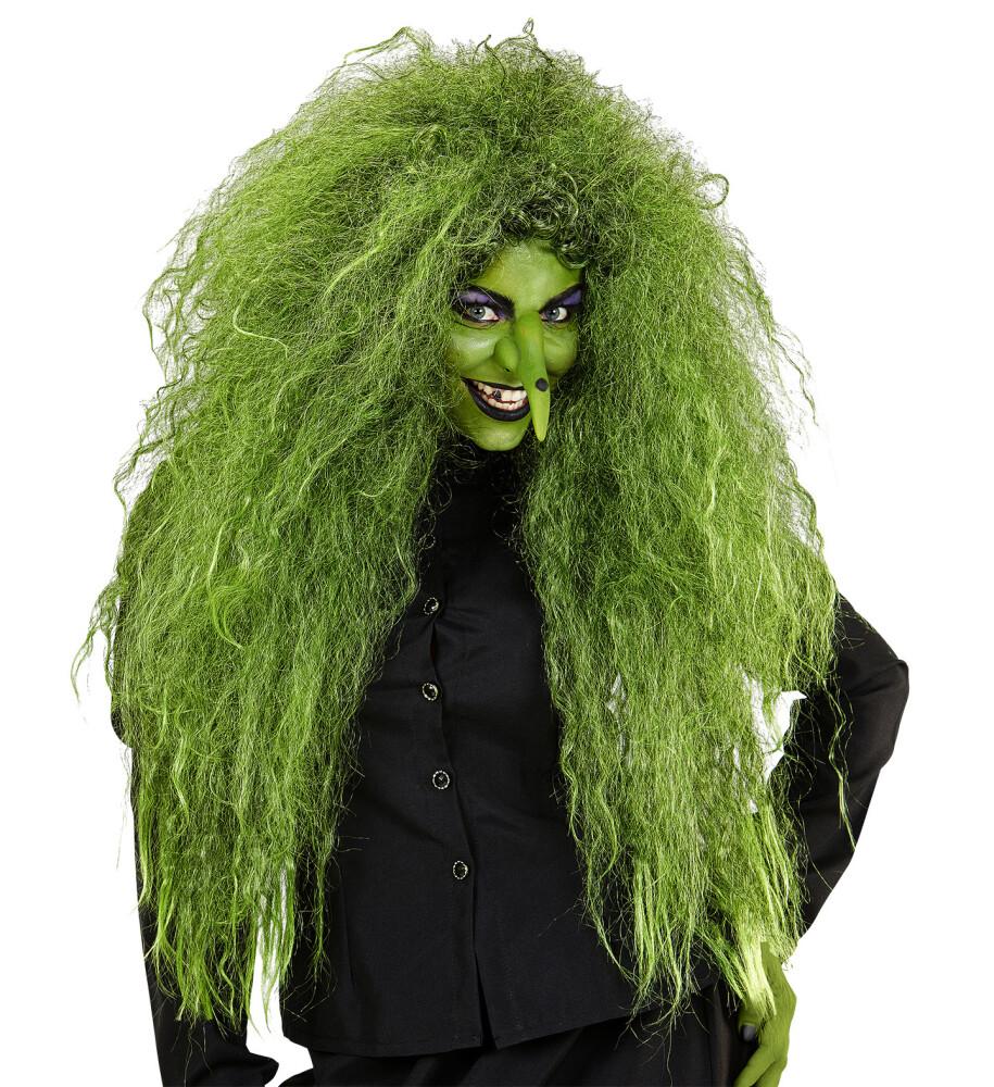 Grønn OVERSIZED FRISE Parykk - Witch Wig