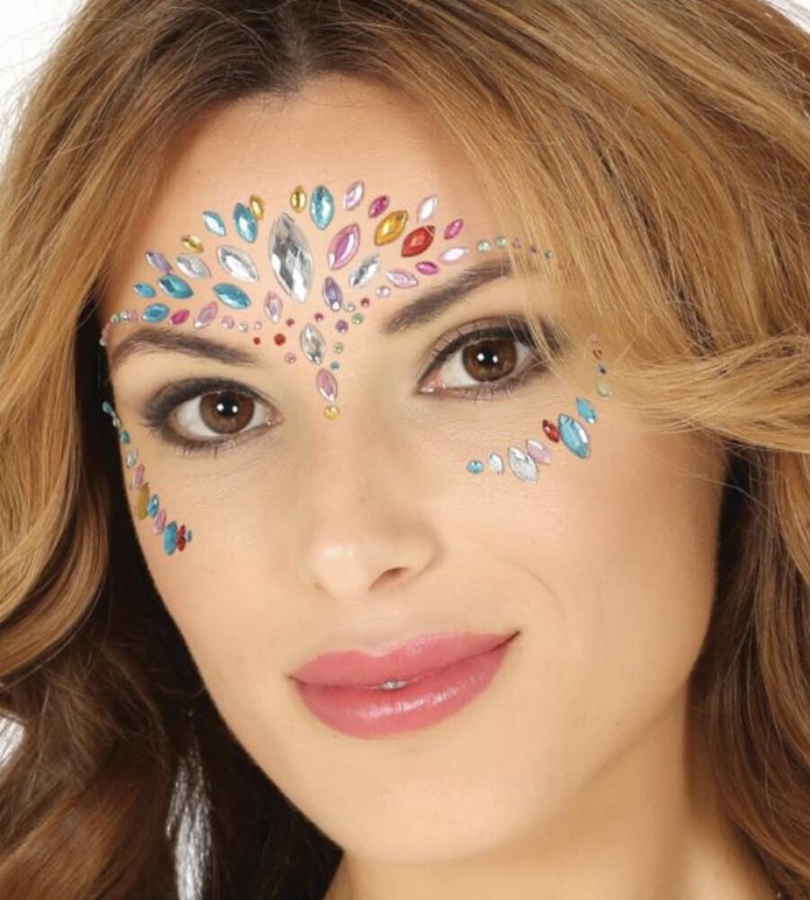 Ansiktssmykke Color Bling - Adhesive Jewellery