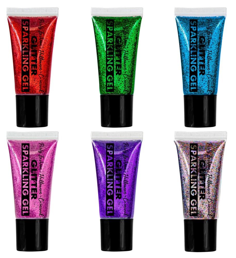 Sparkling Glitter Gel Sminke - 6 Farger