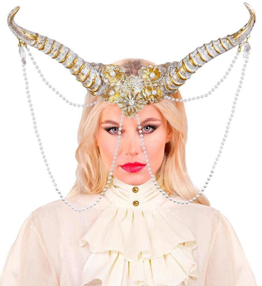 HEADPIECE HORNS WHITE