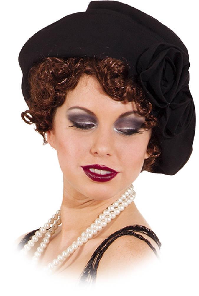 Ladies Charlestonhatt 1920`s Svart